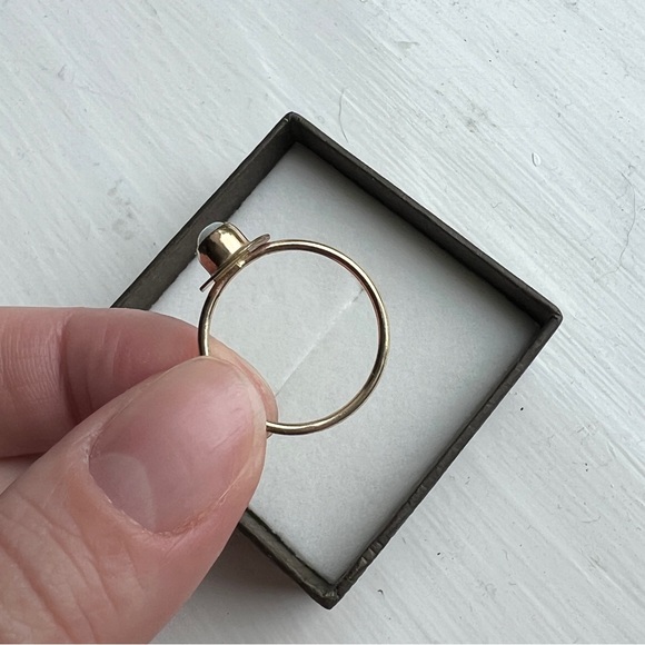 14K Gold Filled Boho Moonstone Ring - Picture 3 of 5